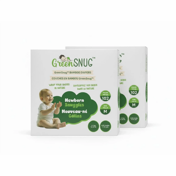 2 Box Bundle Pack M | Newborn Snuggles Non Toxic Baby Diapers